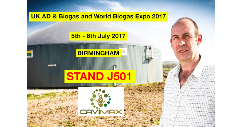 Incontra Cavimax a UK AD & Biogas and World Biogas Expo 2017